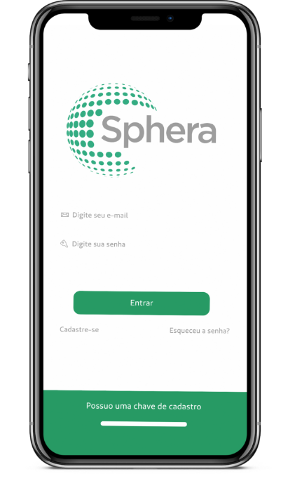 Imagem de celular com app sphera